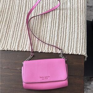 kate spade Hot Pink Crossbody with Chain-Trim Strap